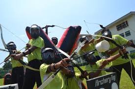 lads playing archery