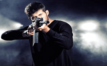 A man playing rifle shooting for a carlingford stag party