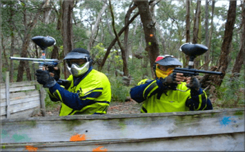 LADS PLAYING PAINTBALL